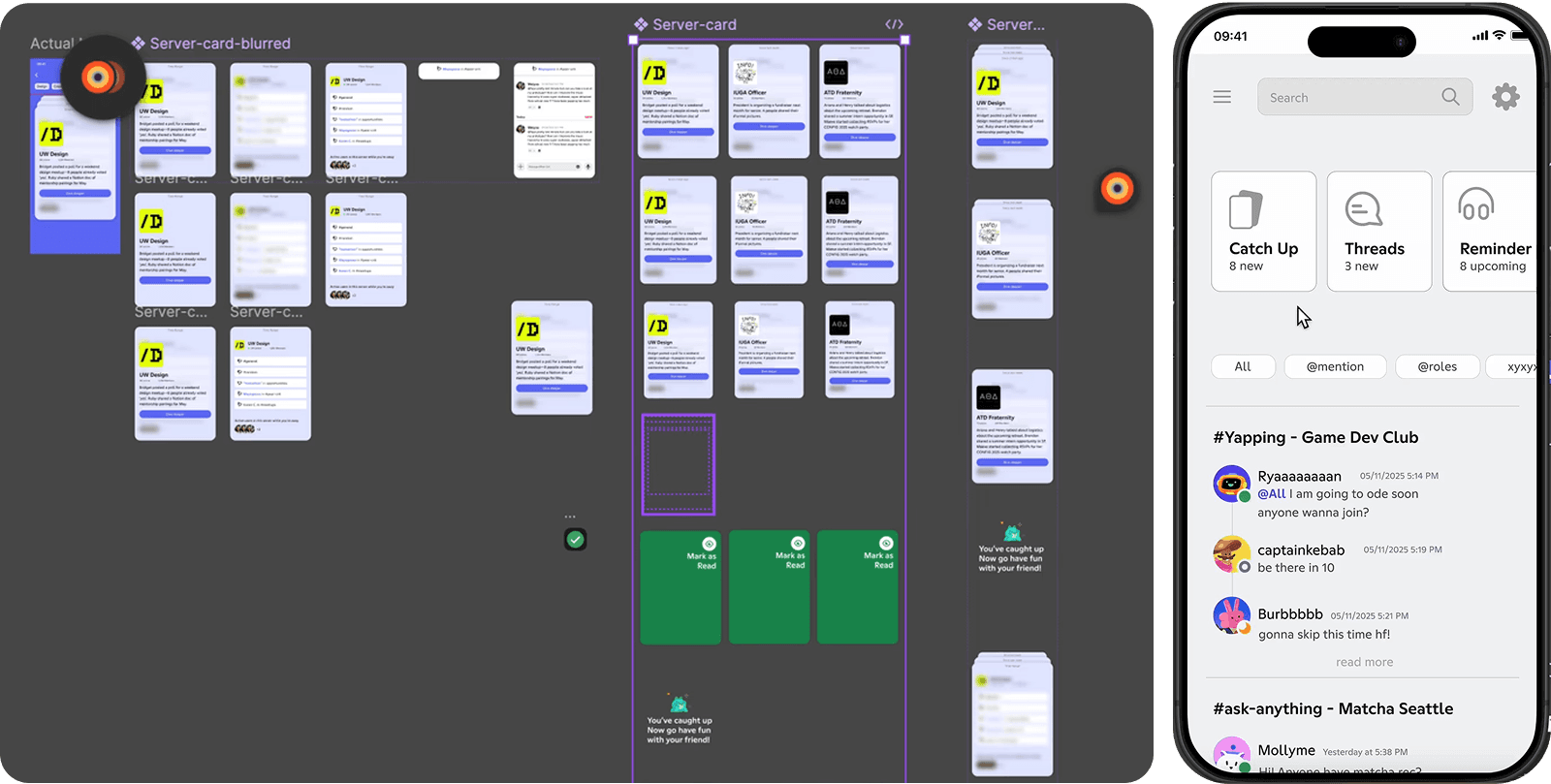 Visual exploration for notification card interactions