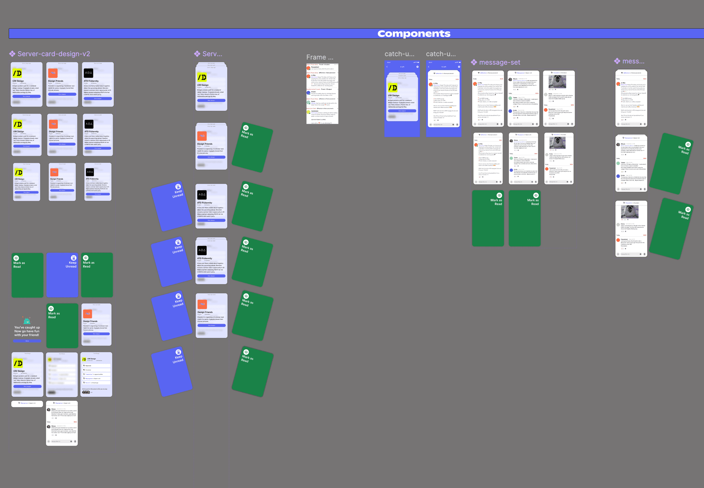 Usability-testing feedback on server catch-up views