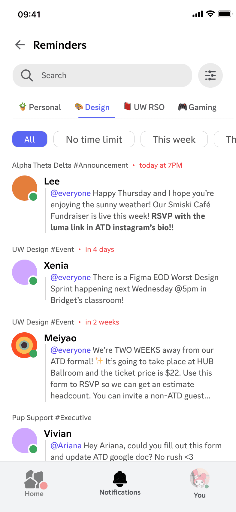 Set a reminder on a Discord message