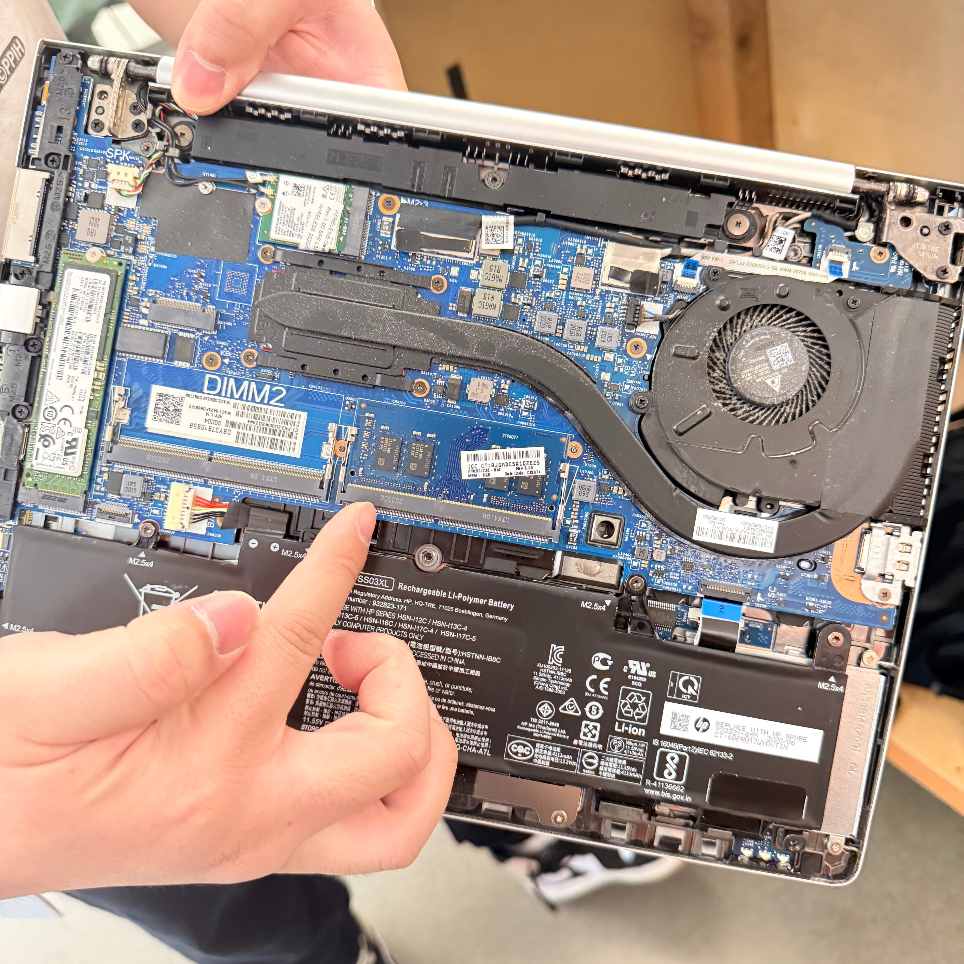 Laptop diagnostics during support research